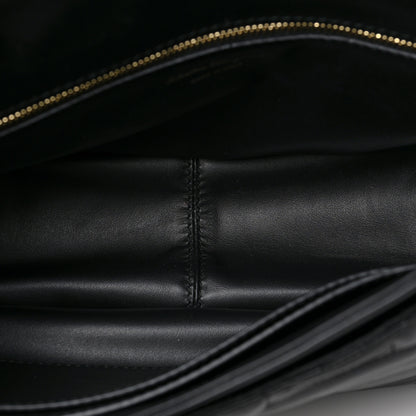 Salvatore Ferragamo Calfskin Quilted Gancini Top Handle Flap Bag Black 5 of 8