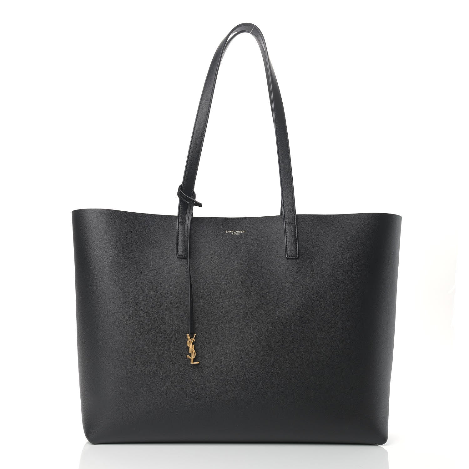 Saint Laurent Calfskin Large Shopping Tote Black 3 of 12