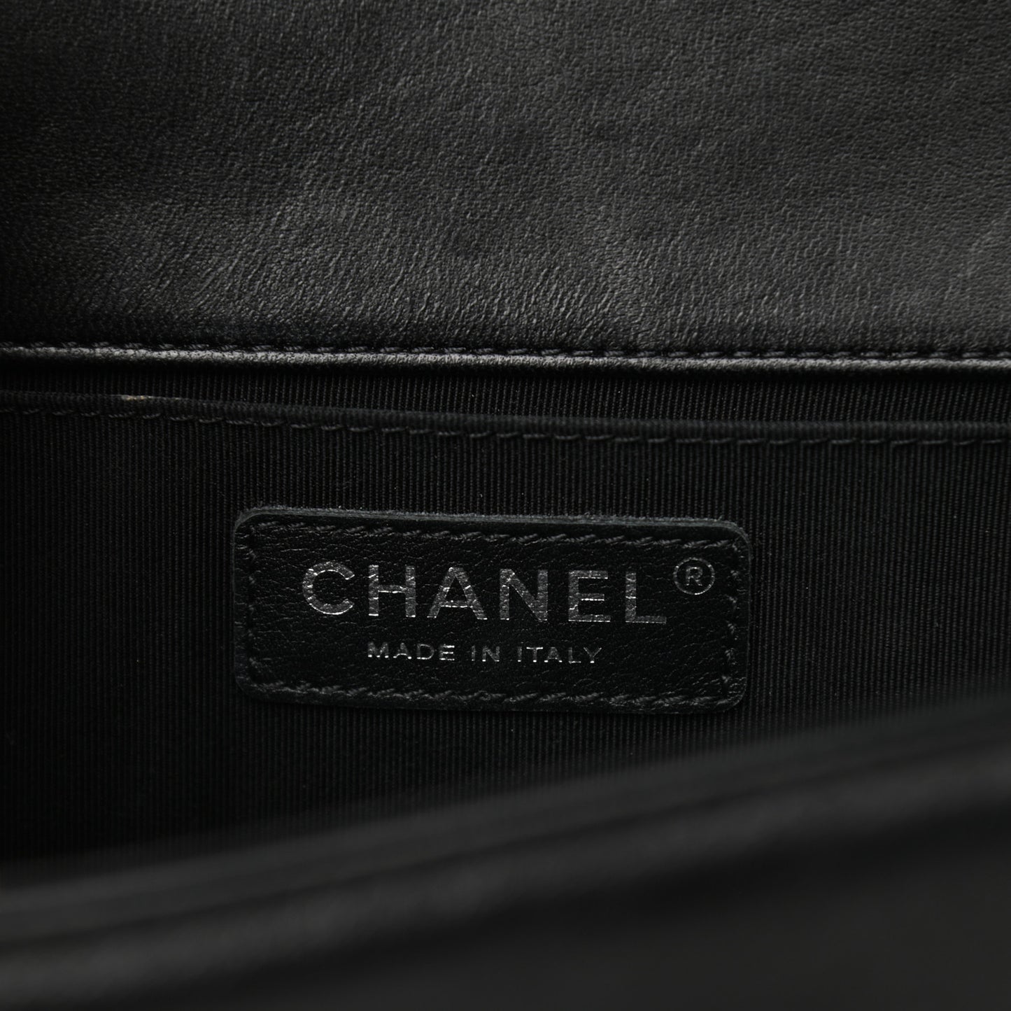 Calfskin Quilted Medium Boy Flap Black