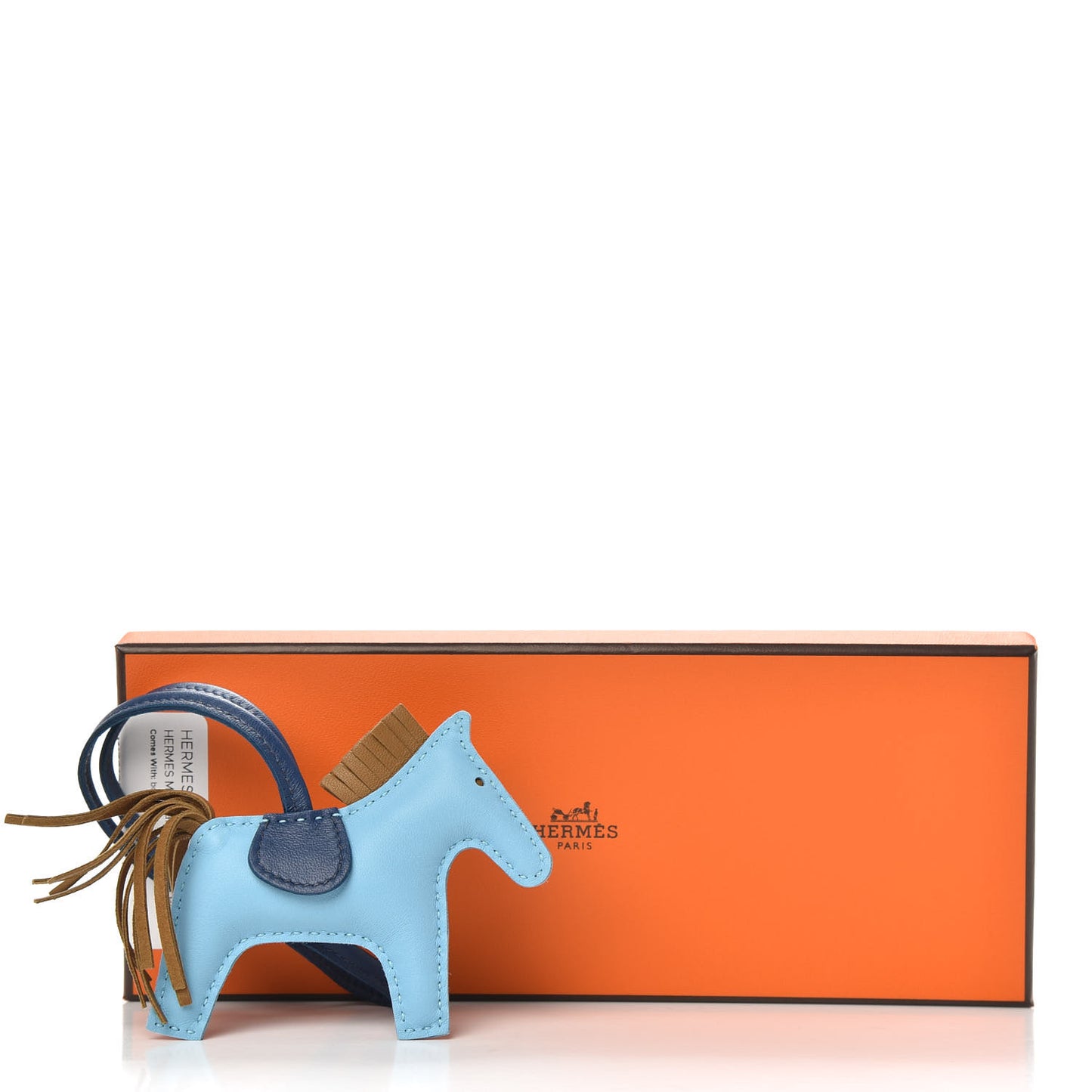 Milo Lambskin Grigri Rodeo Horse Bag Charm PM Celeste Bleu De Malte Kraft