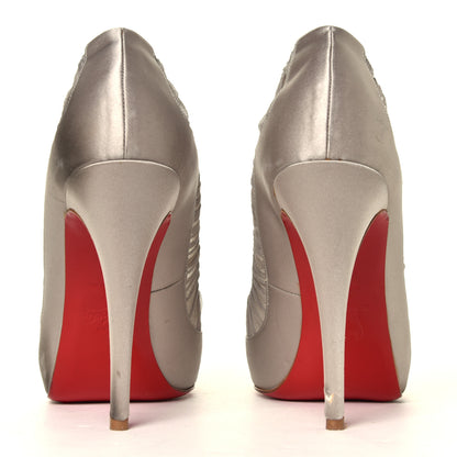 Christian Louboutin Satin Peep Toe Angelique Pumps 42 5 of 8