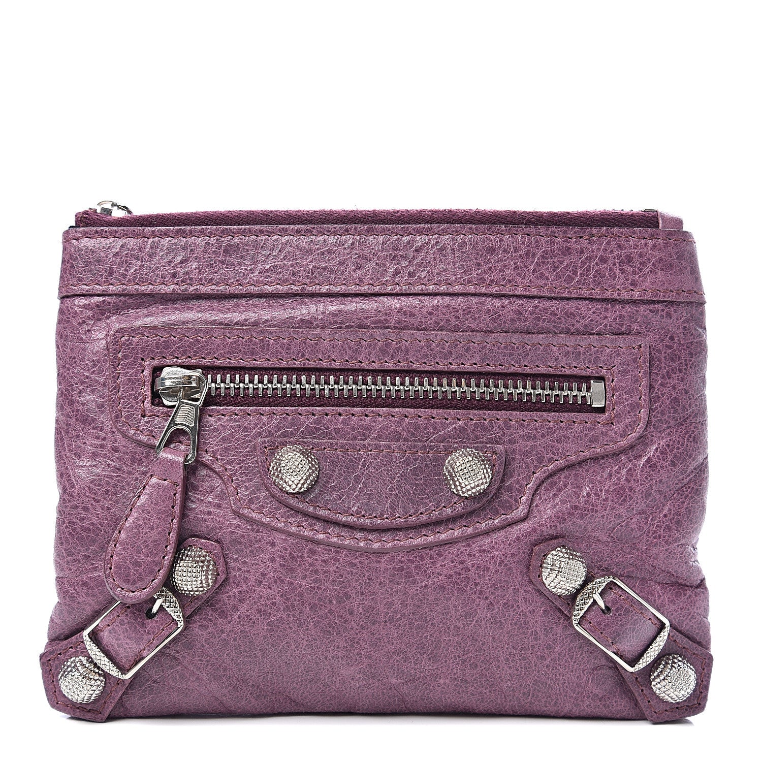 Balenciaga Agneau Giant 12 Silver Hardware Mini Coin Purse Murier 1 of 6