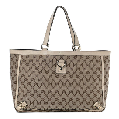 Gucci Monogram Large Abbey Tote Off White 1 of 9