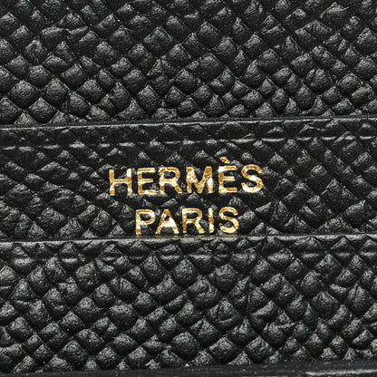 Hermes Epsom Bearn Compact Wallet Black 6 of 7
