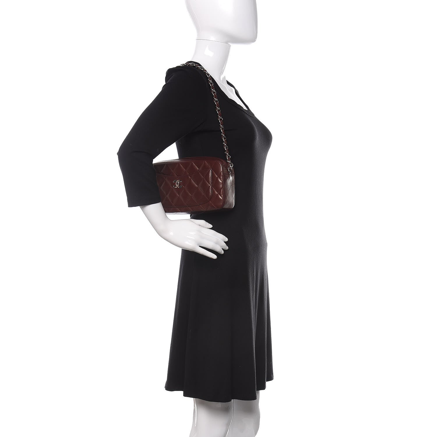 Chanel Lambskin Quilted Timeless Camera Case Brown 2 of 10
