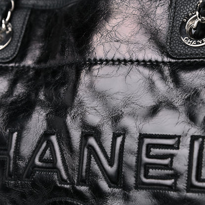 Chanel Glazed Calfskin Small Deauville Tote Black 12 of 21