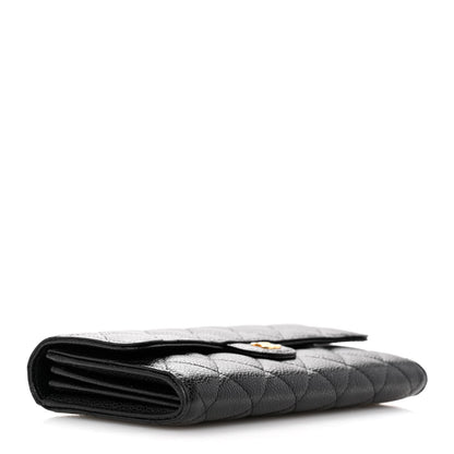 Chanel Caviar Quilted Large Gusset Flap Wallet Black 4 of 14