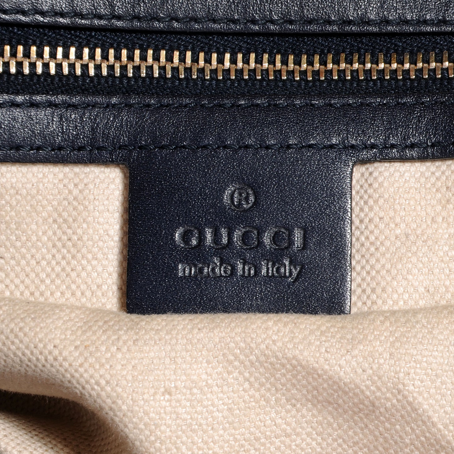 Monogram Selleria Calfskin Vintage Web Medium Boston Beige Blue
