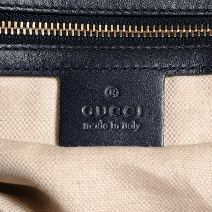 Gucci Monogram Selleria Calfskin Vintage Web Medium Boston Beige Blue 6 of 8