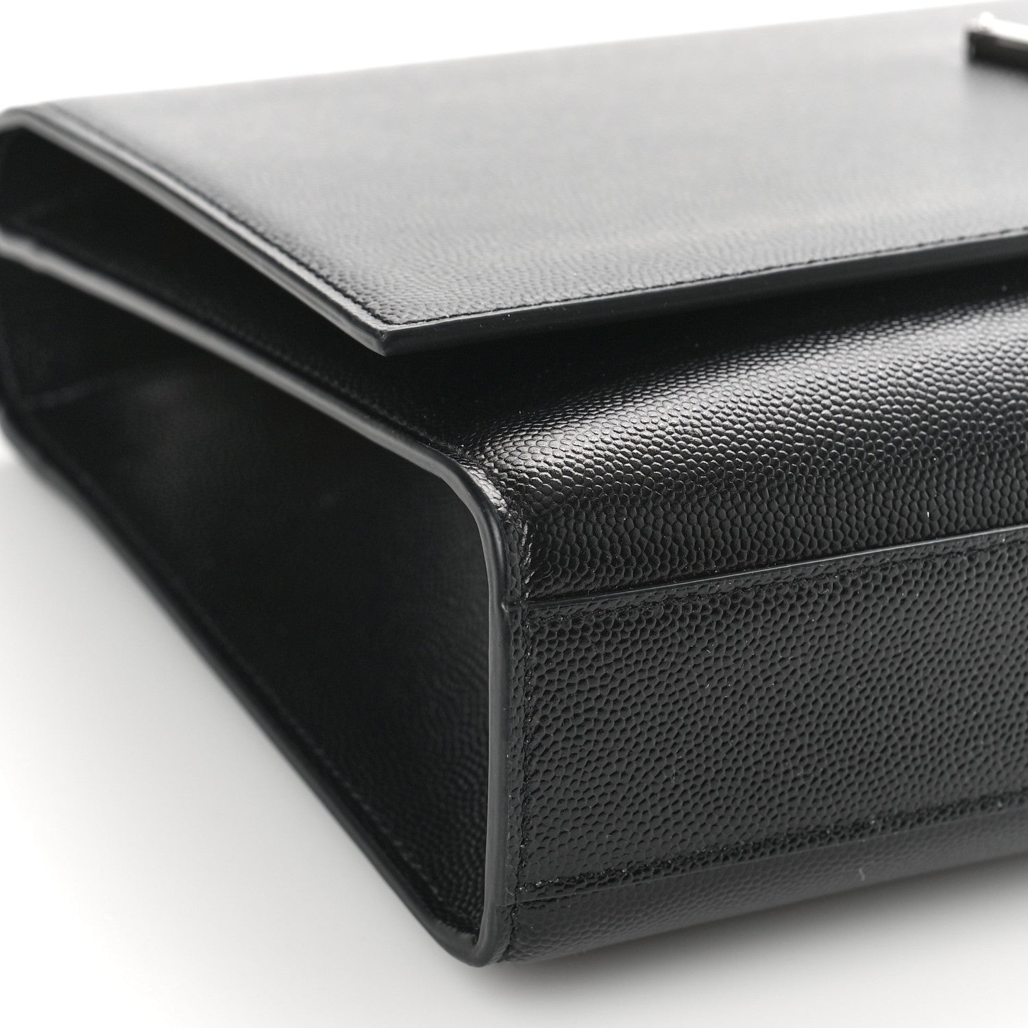 Saint Laurent Grain De Poudre Large Classic Monogram Kate Satchel Black 8 of 9