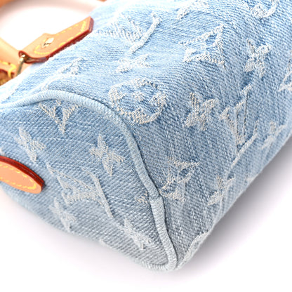 Louis Vuitton Monogram Denim Nano Speedy Sky Blue 8 of 10