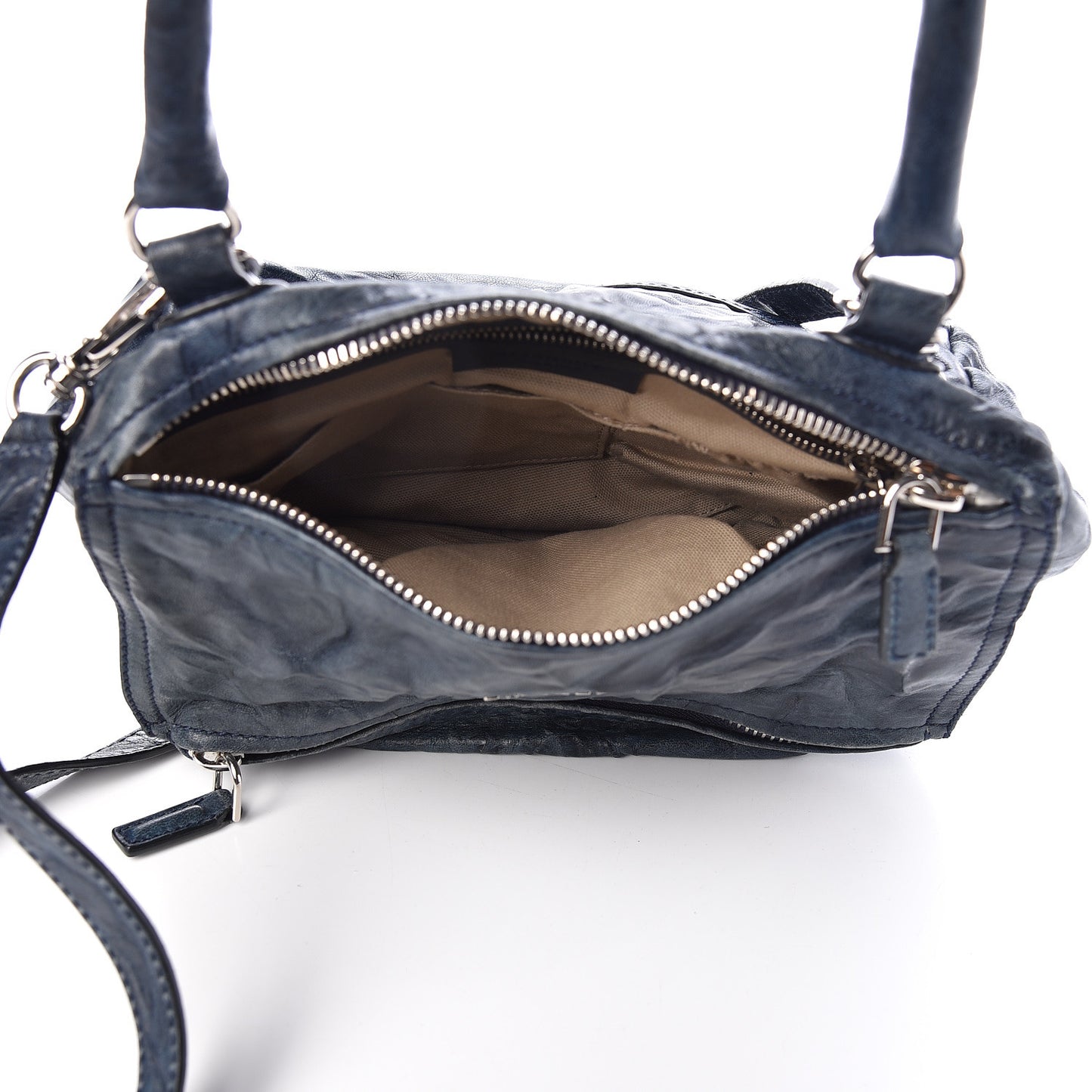 Tumbled Sheepskin Small Pandora Navy