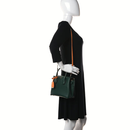 MCM Grained Calfskin Mini Milla Tote Green 2 of 10