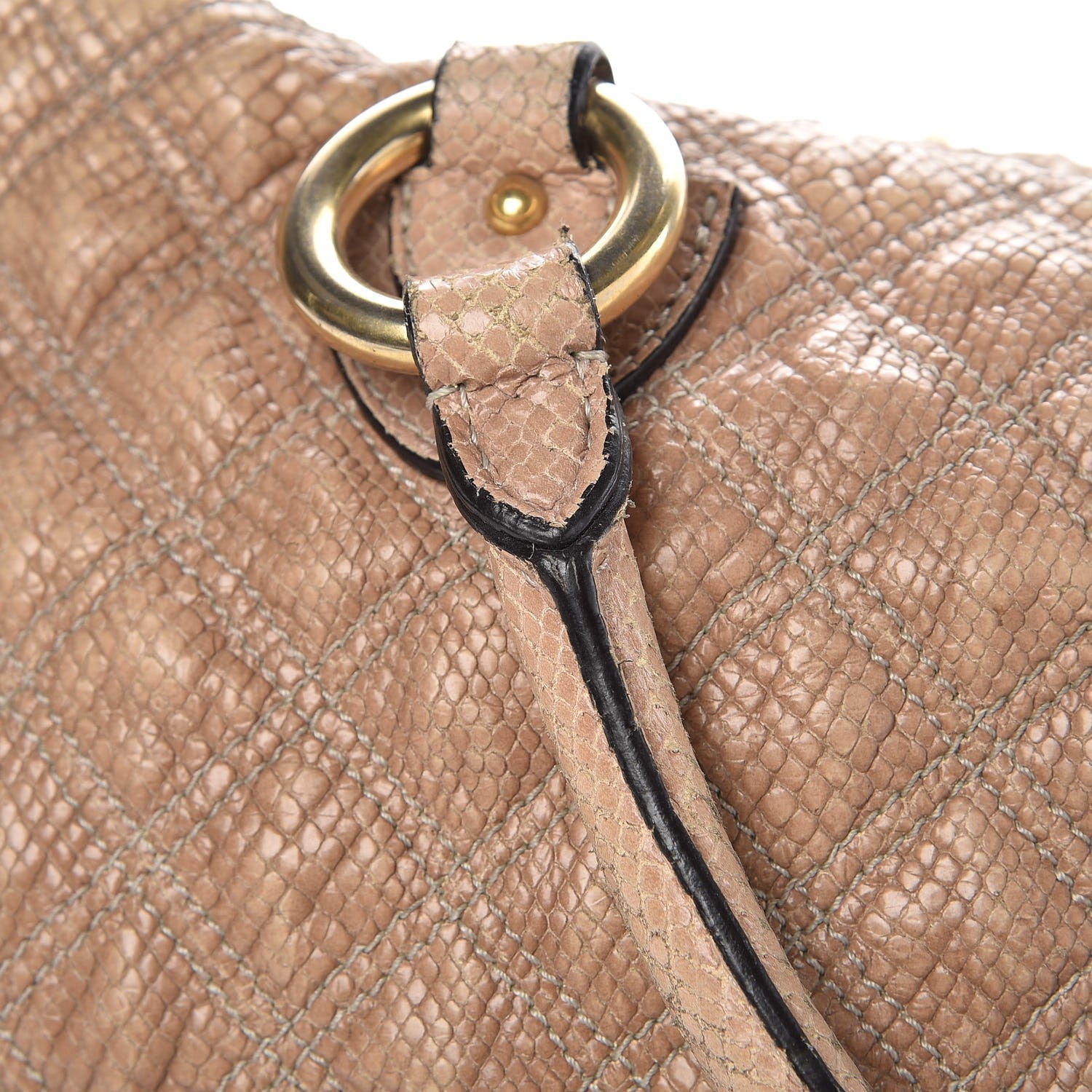 Marc Jacobs Python Effect Quilted Stardust Rio Satchel Beige 14 of 19