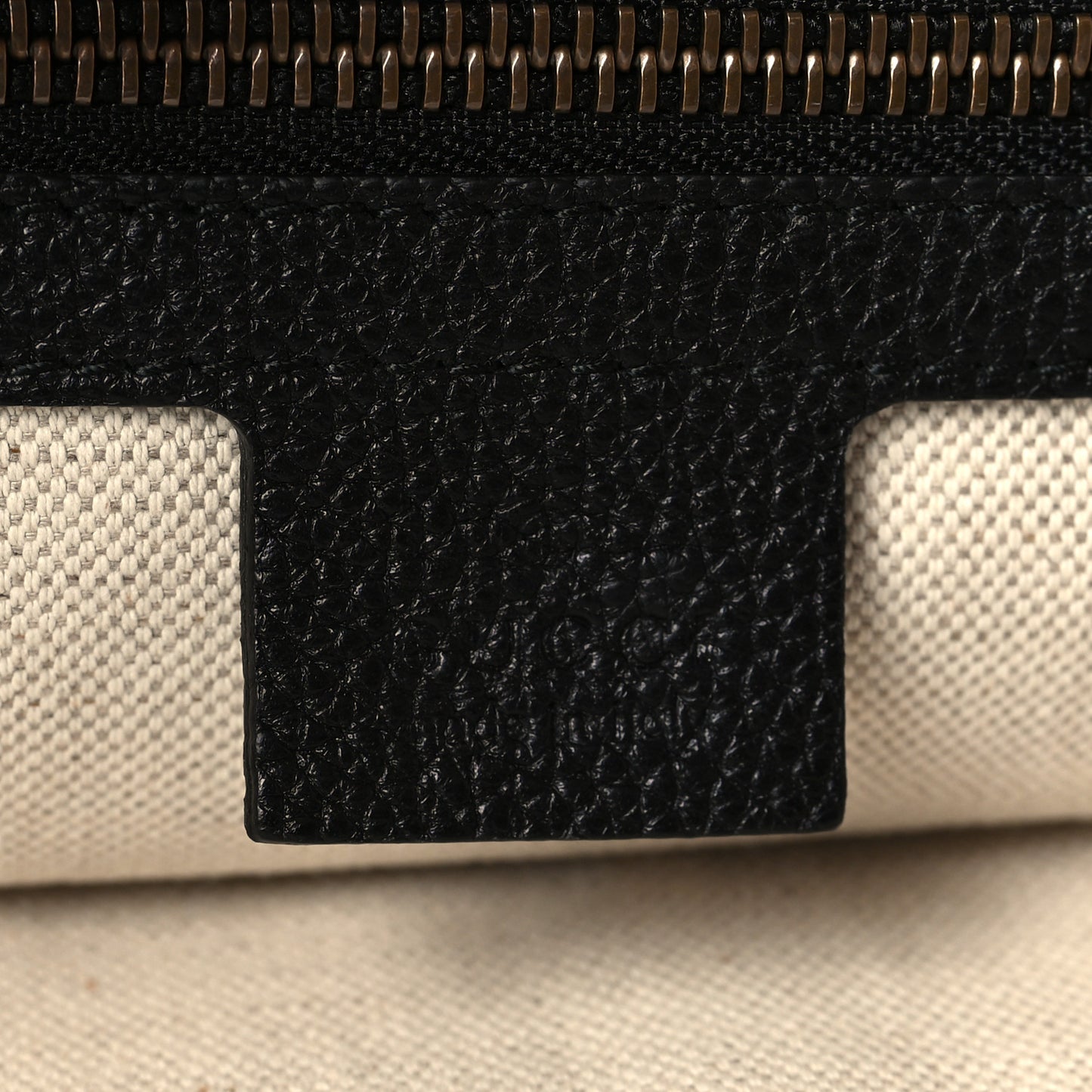 Grained Calfskin Logo Half Moon Hobo Black