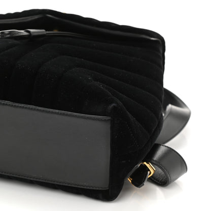 Saint Laurent Velvet Y Quilted Monogram Small Loulou Backpack Black 10 of 10