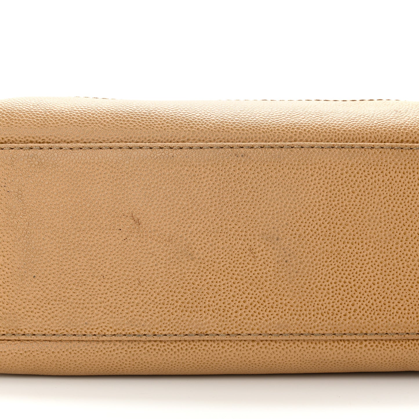 Caviar CC Wood Chain Hobo Beige