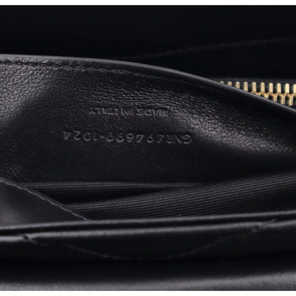 Saint Laurent Calfskin Y Quilted Monogram Small Loulou Chain Satchel Black 9 of 11