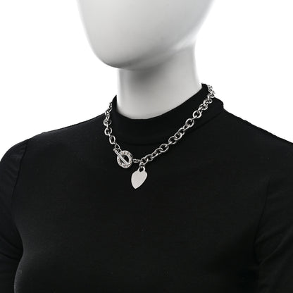 Tiffany Sterling Silver Heart Tag Toggle Necklace 2 of 5