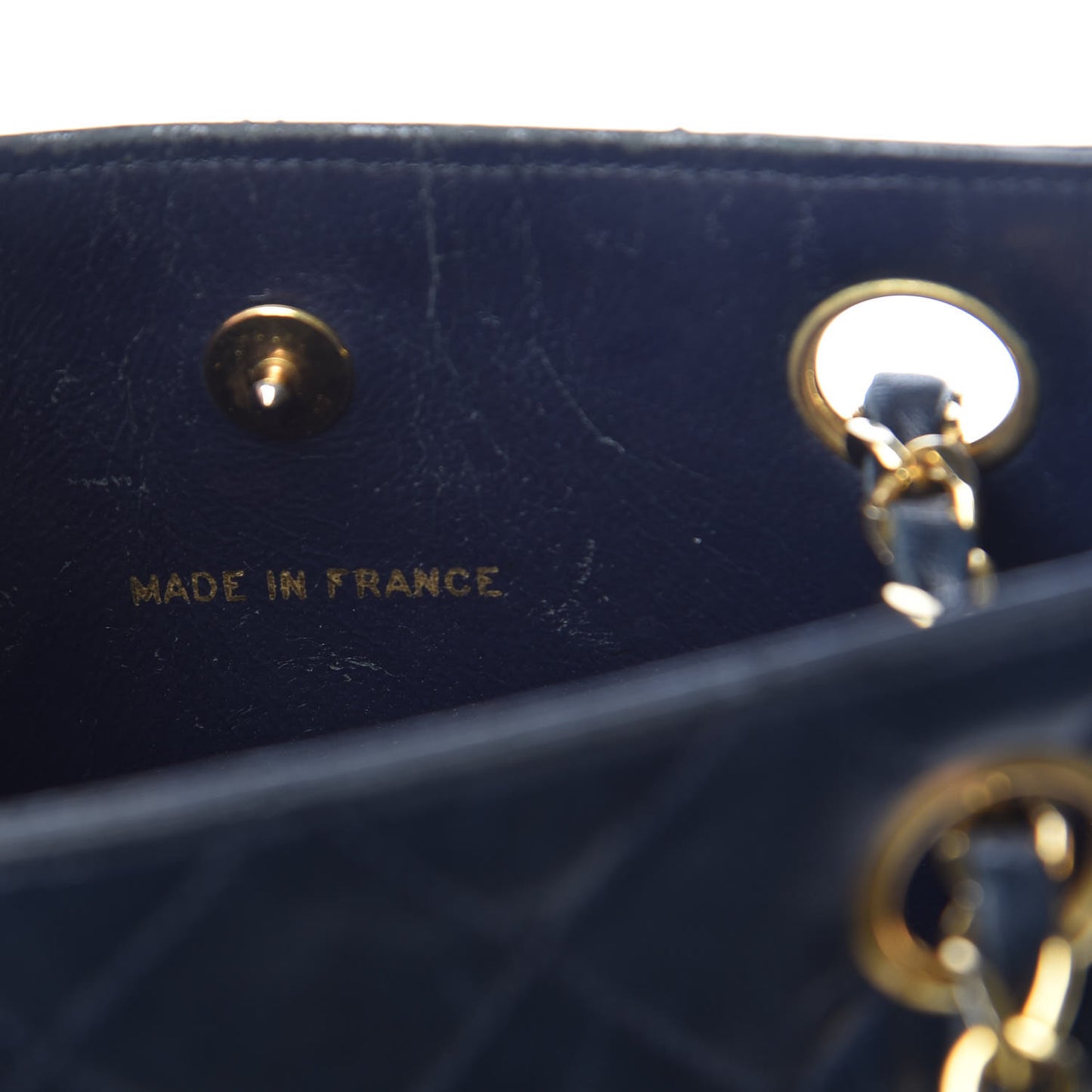 Lambskin Quilted Crossbody Navy
