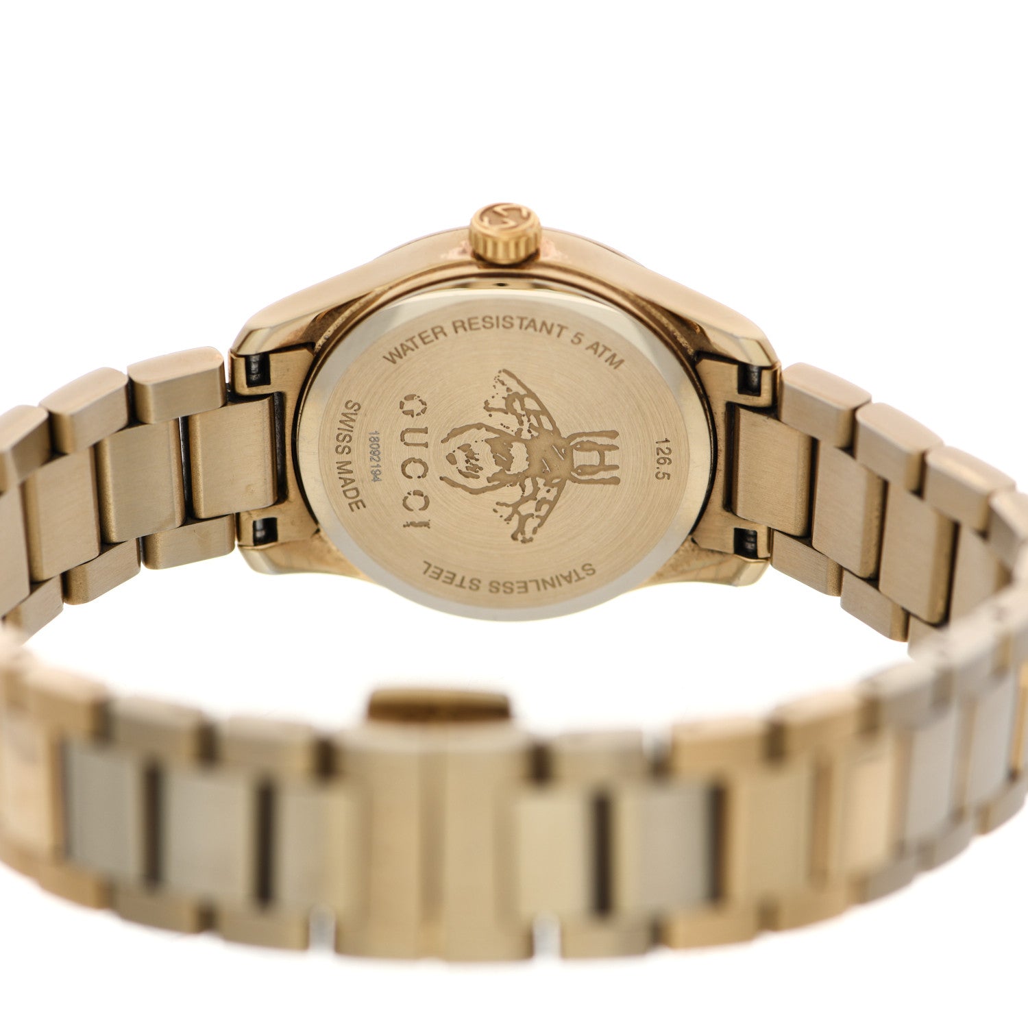 Gucci Stainless Steel 27mm G-Timeless Charm Quartz Watch Gold 4 of 6