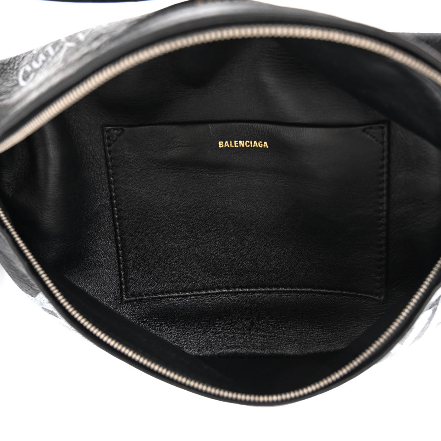 Agneau Arena Graffiti All Over XS Souvenir Belt Bag Black White