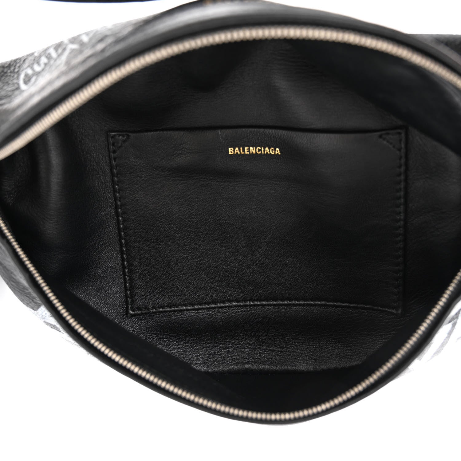 Balenciaga Agneau Arena Graffiti All Over XS Souvenir Belt Bag Black White 5 of 9