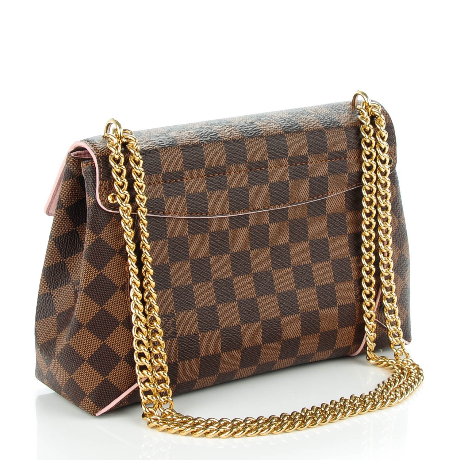 Louis Vuitton Damier Ebene Caissa Clutch Rose Ballerine 3 of 7