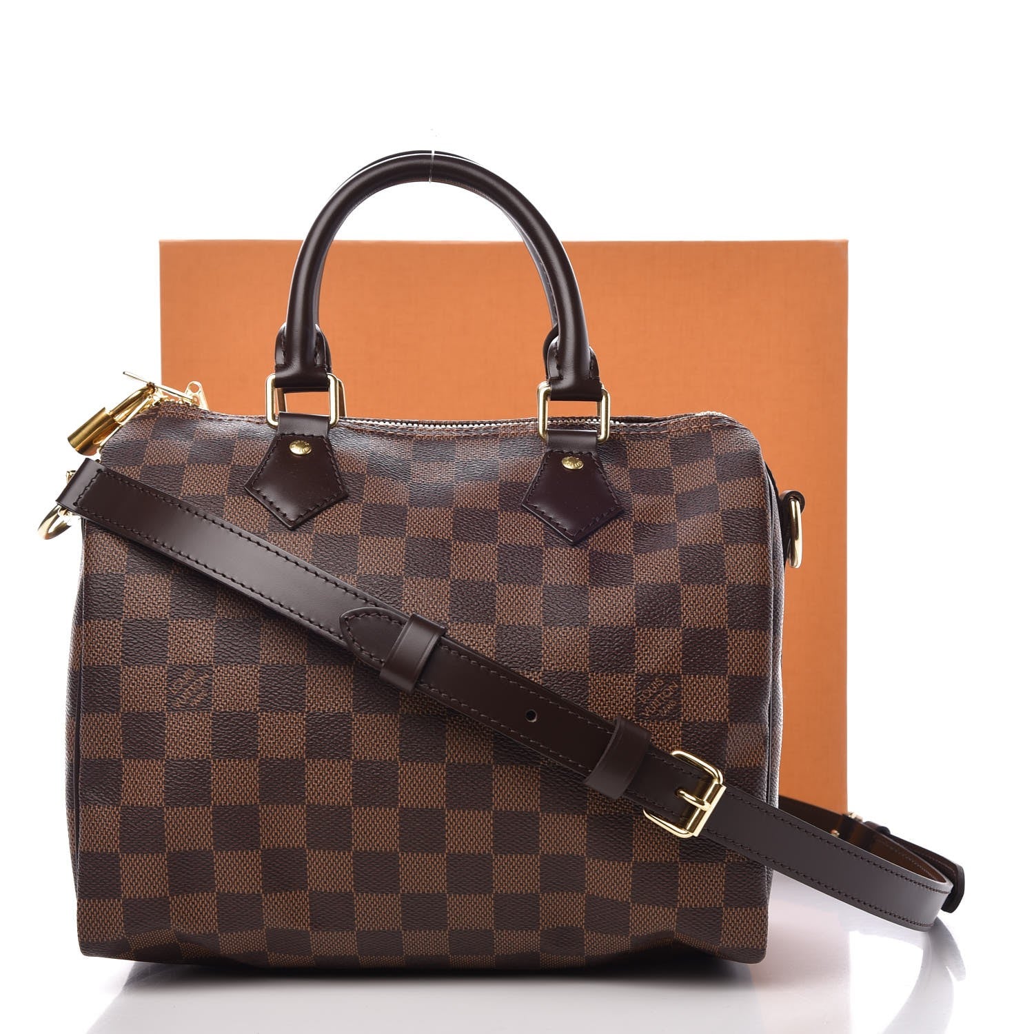 Louis Vuitton Damier Ebene Speedy Bandouliere 25 10 of 10