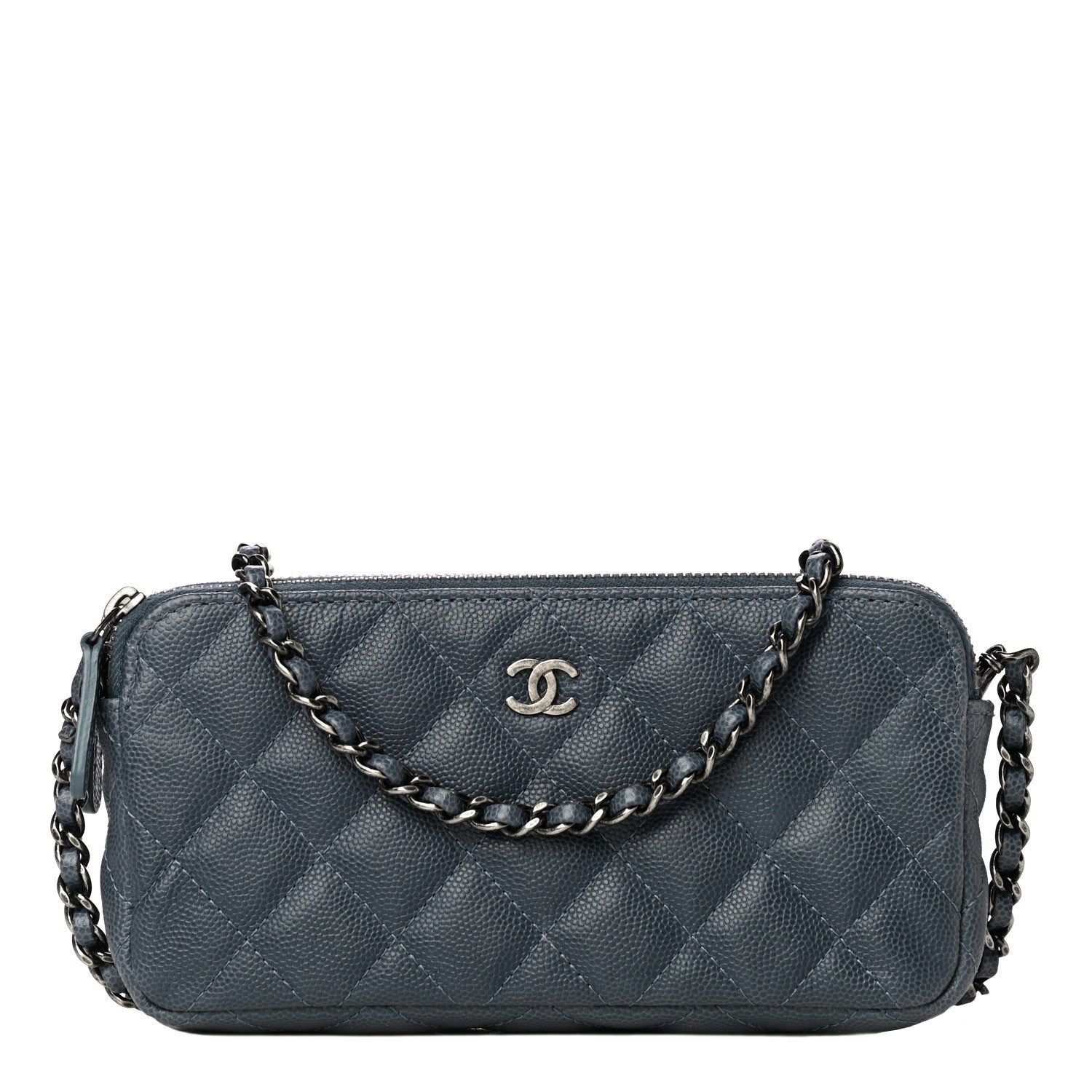 Chanel Caviar Quilted Small Clutch With Chain Grey 1 of 15