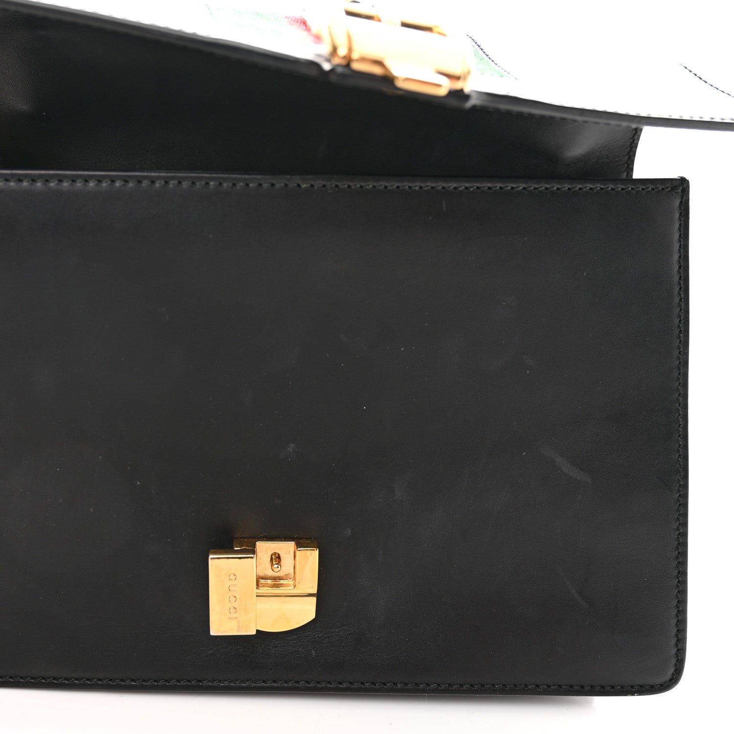 Gucci Calfskin Small Sylvie Shoulder Bag Black 13 of 16
