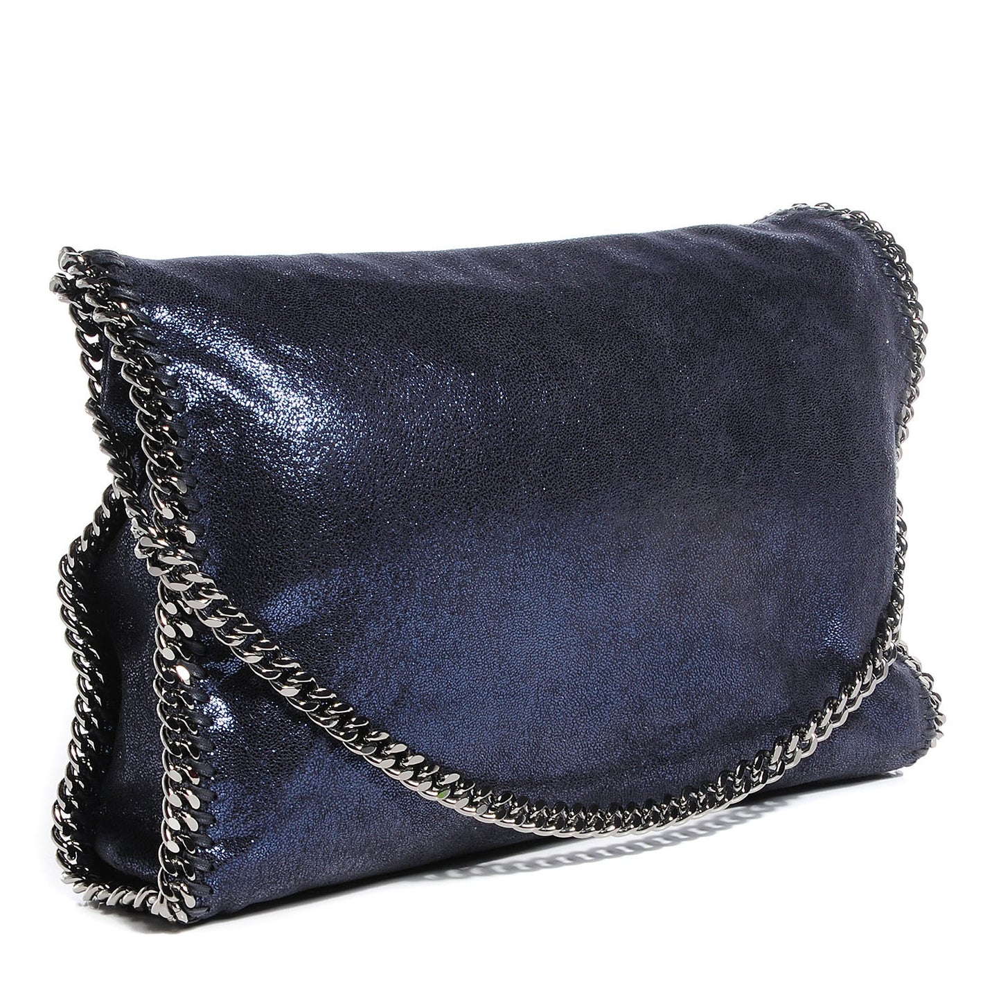 Faux Leather Falabella Shaggy Deer Fold Over Tote Ink