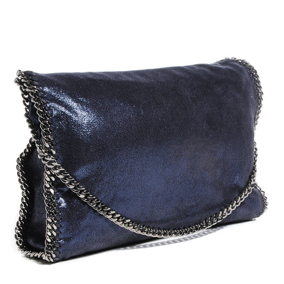 Stella McCartney Faux Leather Falabella Shaggy Deer Fold Over Tote Ink 5 of 11