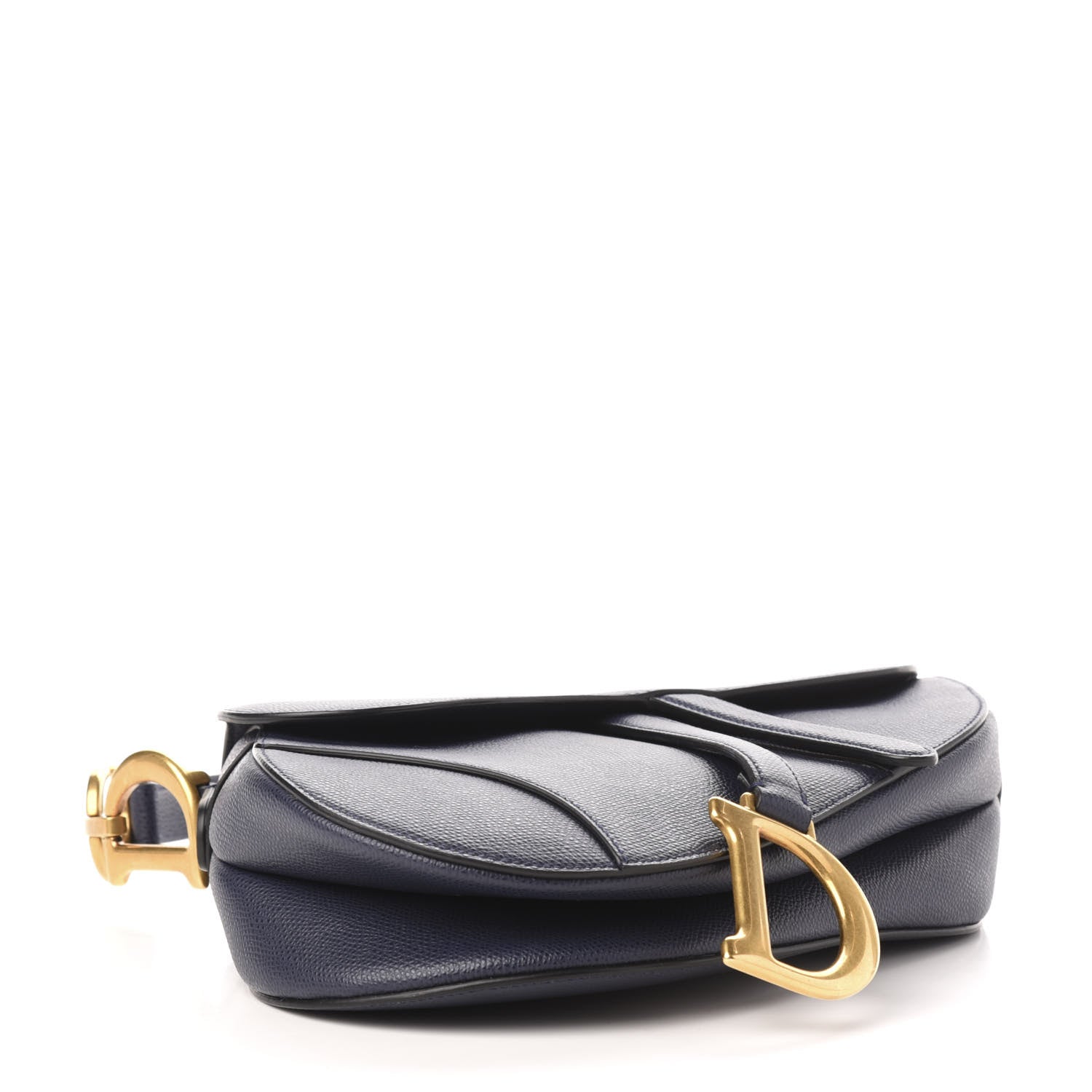 Christian Dior Grained Calfskin Saddle Bag Navy 4 of 11