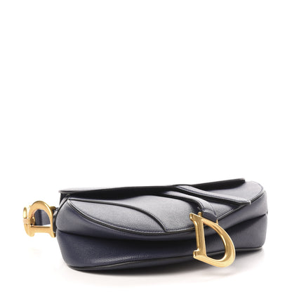 Christian Dior Grained Calfskin Saddle Bag Navy 4 of 11