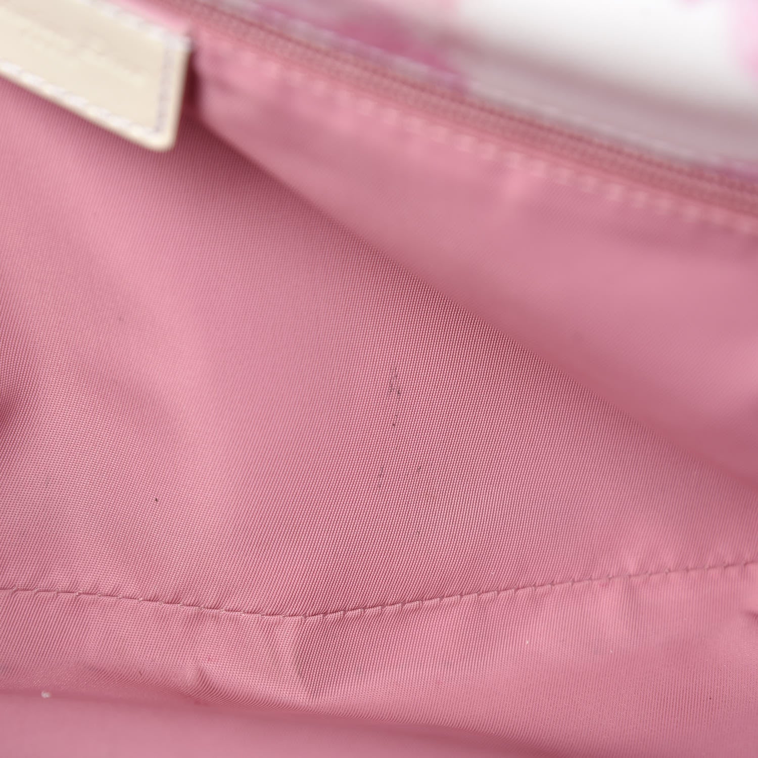 Christian Dior Canvas Monogram Floral Chain Shoulder Bag Pink 11 of 15