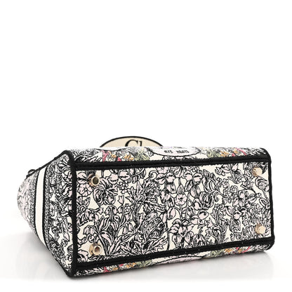 Christian Dior Canvas Around the World Embroidered Medium Lady D-Lite White Multicolor 4 of 11