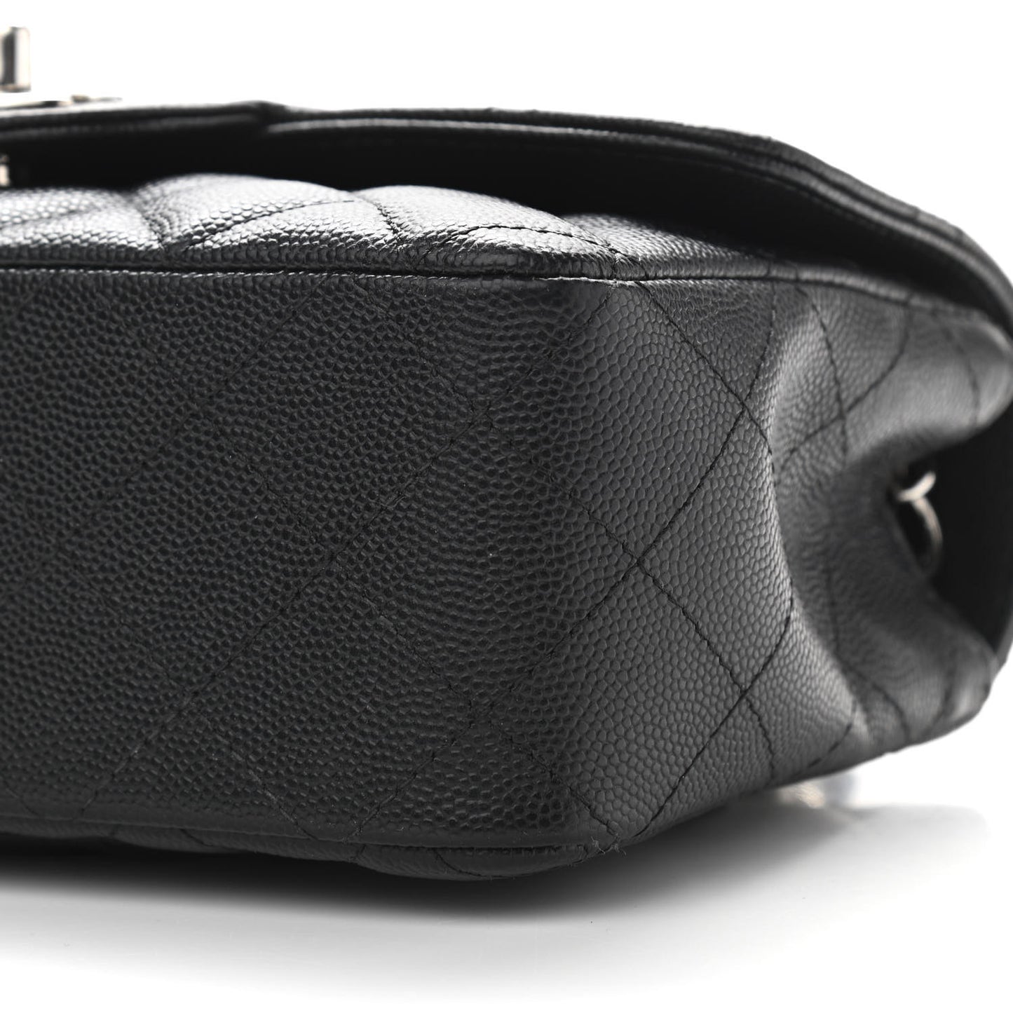 Caviar Quilted Mini Rectangular Flap Black