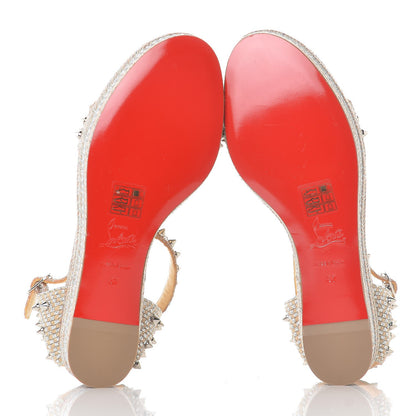 Christian Louboutin Vacchetta Laminato Madmonica 60 Platform Sandals 37 Version Silver 6 of 7