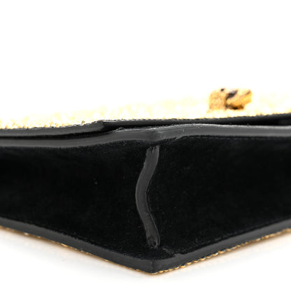 Alexander McQueen Suede Studded Mini Skull Chain Crossbody Bag Black 8 of 10