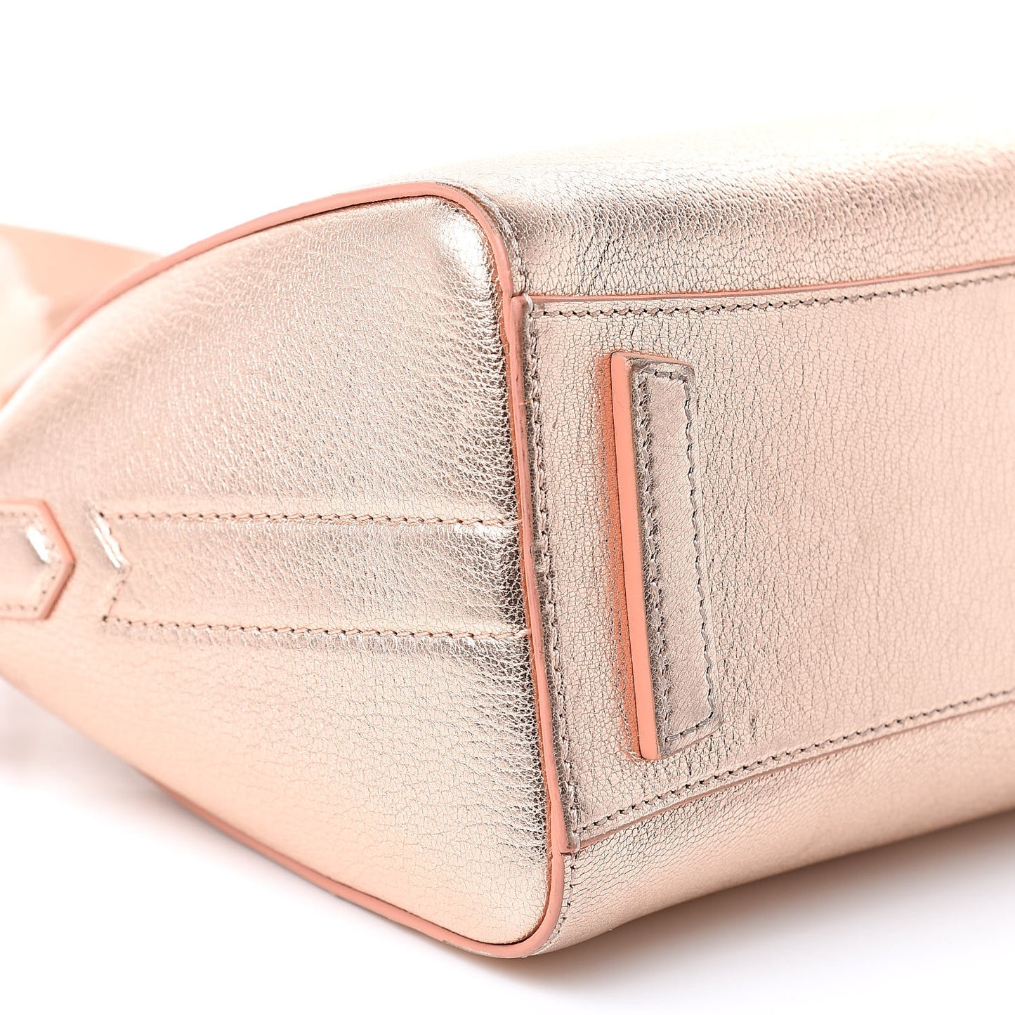 Metallic Sugar Goatskin Mini Antigona Light Pink
