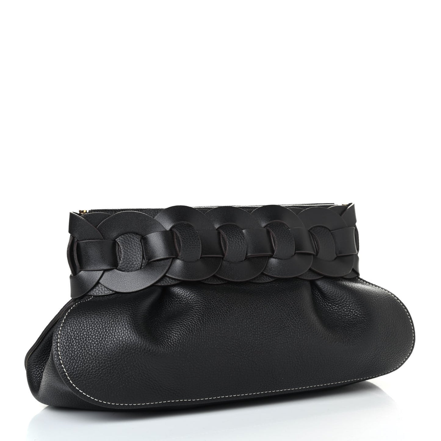 Grained Calfskin Darryl Clutch Black