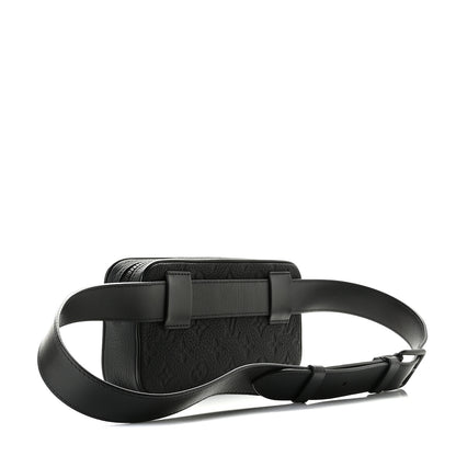 Louis Vuitton Taurillon Monogram Uniformes Solar Ray Soft Pochette Volga Belt Bag Black 3 of 8