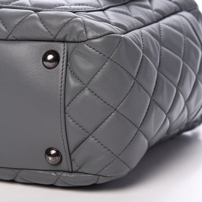 Chanel Lambskin Quilted Shoulder Bag Grey 9 of 12