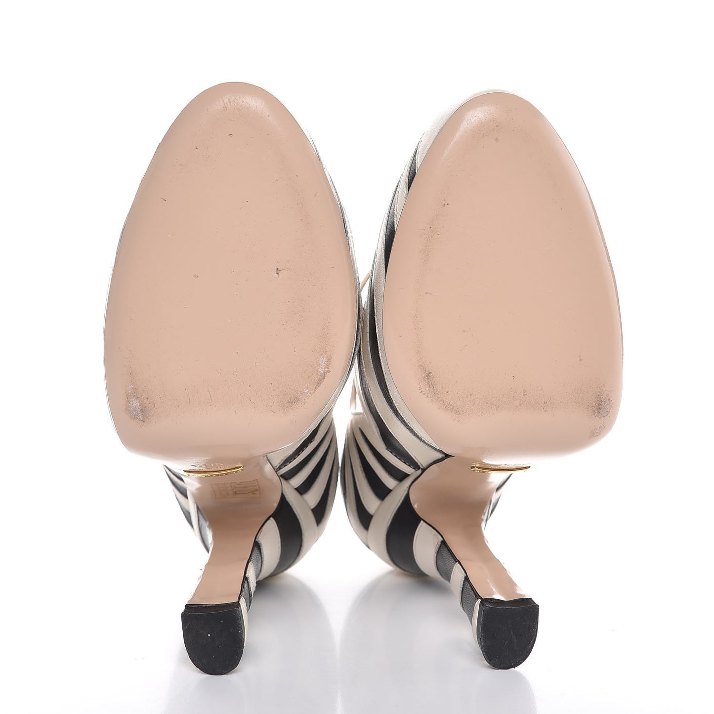 Malaga Kid Zebra Inlay Lesley Mary Jane Pumps 38.5 Mystic White Black