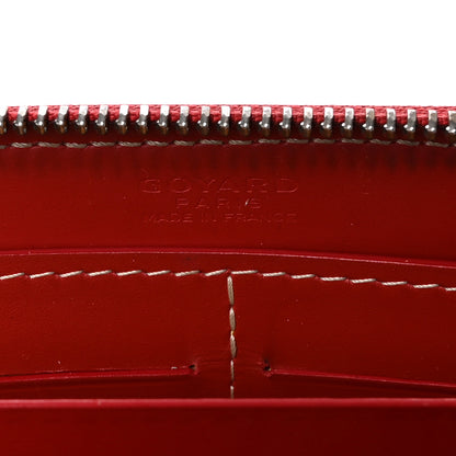 Goyard Goyardine Matignon Zip Around GM Wallet Red 6 of 8