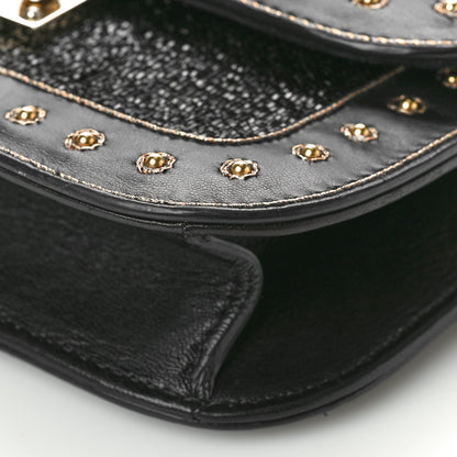 Valentino Garavani Vitello Embellished Mini Glam Lock Flap Black 9 of 9