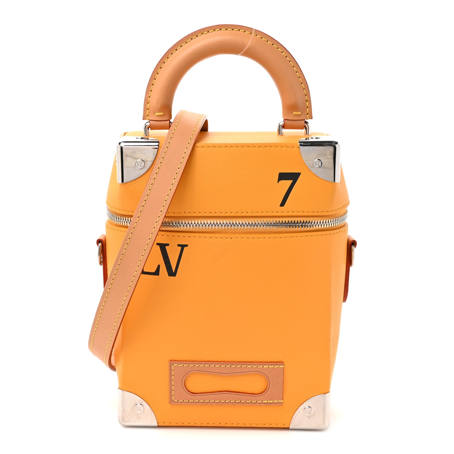 Calfskin N°7 Vertical Box Trunk Yellow