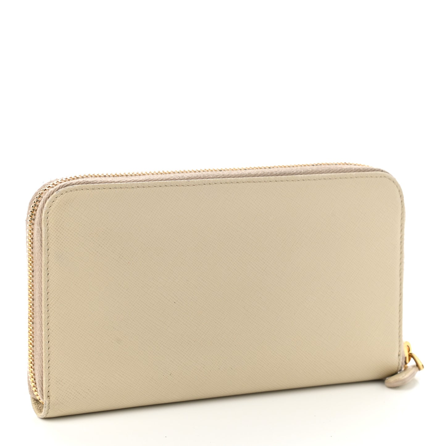 Saffiano Metal Zip Around Wallet Cera