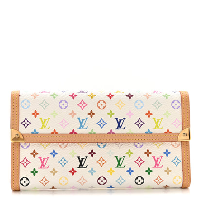 Louis Vuitton Monogram Multicolor Porte Tresor International Wallet White 1 of 10